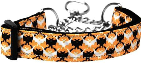 Bat Argyle Nylon Dog Collar