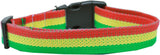 Rasta Bamboo Nylon Dog Collar