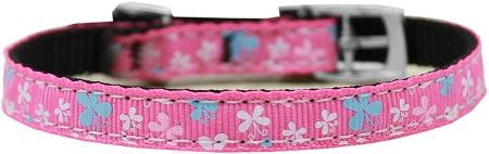 Butterfly Nylon Dog Collar With Classic Buckle 3/8"