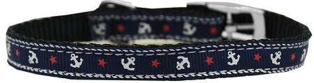 Anchors Nylon Dog Collar With Classic Buckle 3/8"