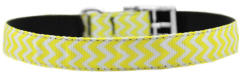 Chevrons Nylon Dog Collar With Classic Buckle 3/8"