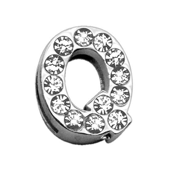 3-4" (18mm) Clear Letter Sliding Charms Q 3-4 (18mm)