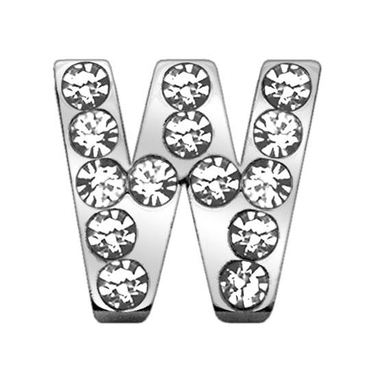 3-4" (18mm) Clear Letter Sliding Charms W 3-4 (18mm)