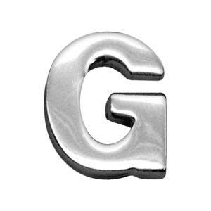 3-4" (18mm) Chrome Letter Sliding Charms G 3-4'' (18mm)