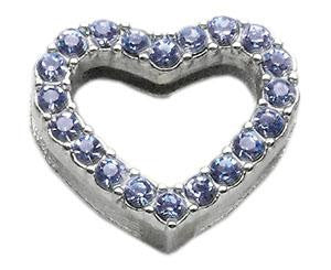 3/4" Slider Heart Charm  3/4" (18mm)