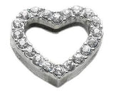 3/4" Slider Heart Charm  3/4" (18mm)