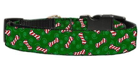 Candy Cane Bones Nylon And Ribbon Collars