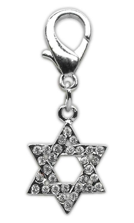 Holiday lobster claw charms - zipper pulls Star of David .