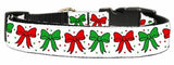 Christmas Bows Nylon Ribbon Collar