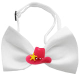 Pink Cowboy Hat Chipper  Bow Tie