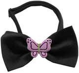 Purple Butterflies Chipper  Bow Tie