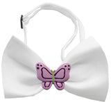 Purple Butterflies Chipper  Bow Tie