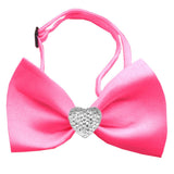 Clear Crystal Heart Bow Tie