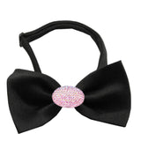 Light Pink Crystal Oval  Bow Tie