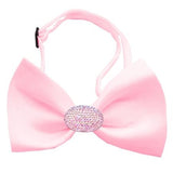 Light Pink Crystal Oval  Bow Tie