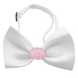 Light Pink Crystal Oval  Bow Tie