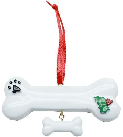 Holly Bone Christmas Ornament