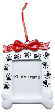 Paw Print Picture Frame Christmas Ornament