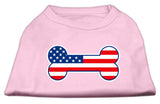 Bone Shaped American Flag Screen Print Shirts