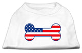 Bone Shaped American Flag Screen Print Shirts