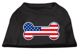 Bone Shaped American Flag Screen Print Shirts