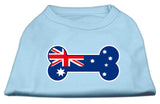 Bone Shaped Australian Flag Screen Print Shirts