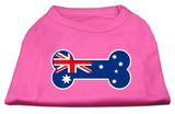 Bone Shaped Australian Flag Screen Print Shirts