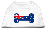 Bone Shaped Australian Flag Screen Print Shirts