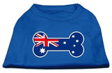 Bone Shaped Australian Flag Screen Print Shirts