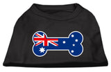 Bone Shaped Australian Flag Screen Print Shirts