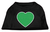 Green Swiss Dot Heart Screen Print Shirt