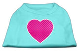 Pink Swiss Dot Heart Screen Print Shirt