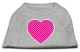 Pink Swiss Dot Heart Screen Print Shirt