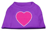 Pink Swiss Dot Heart Screen Print Shirt