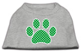 Green Swiss Dot Paw Screen Print Shirt