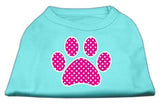 Pink Swiss Dot Paw Screen Print Shirt