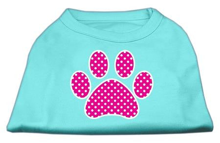 Pink Swiss Dot Paw Screen Print Shirt