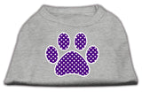 Purple Swiss Dot Paw Screen Print Shirt