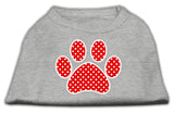 Red Swiss Dot Paw Screen Print Shirt