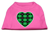 Argyle Heart Green Screen Print Shirt