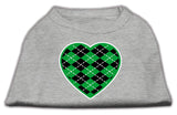 Argyle Heart Green Screen Print Shirt