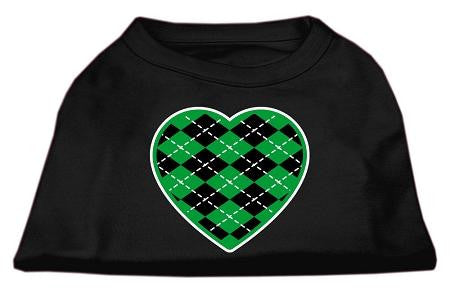 Argyle Heart Green Screen Print Shirt