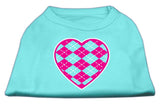 Argyle Heart Pink Screen Print Shirt