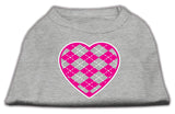 Argyle Heart Pink Screen Print Shirt