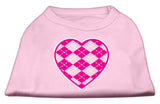 Argyle Heart Pink Screen Print Shirt