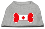 Bone Shaped Canadian Flag Screen Print Shirts