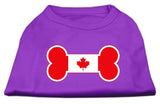 Bone Shaped Canadian Flag Screen Print Shirts