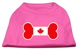 Bone Shaped Canadian Flag Screen Print Shirts