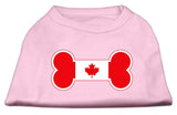 Bone Shaped Canadian Flag Screen Print Shirts