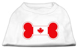 Bone Shaped Canadian Flag Screen Print Shirts